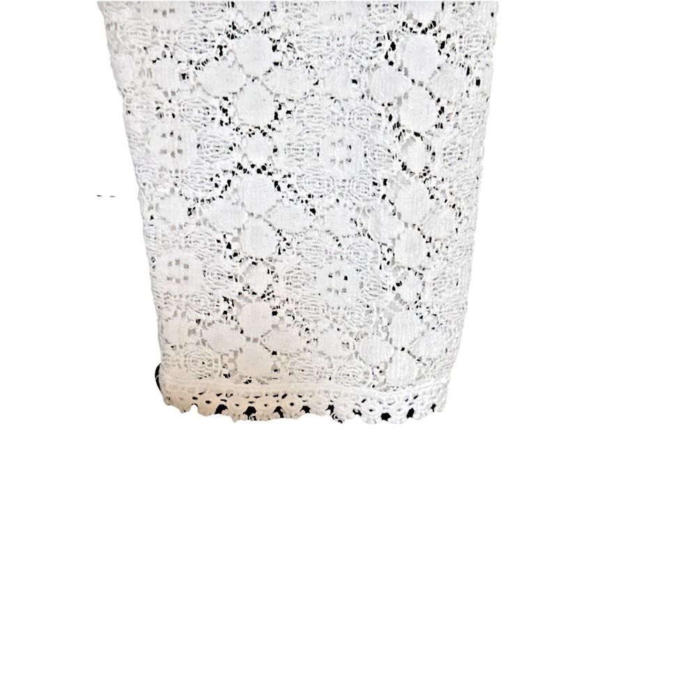 Sezane Ninon Blouse Size 40 US 8 White Lace Ruffle Long Sleeve Romantic Top - Picture 10 of 14